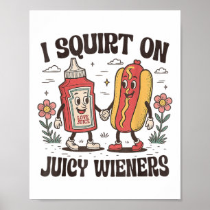 Squirt op sappige wijnstokken ongepaste losgedraai poster