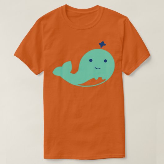 Squirt Schattige blauwe walvis T-shirt (Design voorkant)