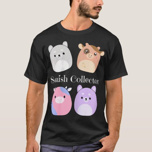 Squish Collector Gevulde Dier Pluche Mallows Zacht T-shirt (Voorkant)