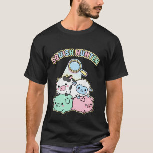 Squish Jager Mooie Kawaii Dieren Koe Varken Lam T-shirt