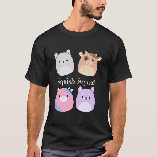 Squish Squad Gevulde Dier Mallow Pluche Collector T-shirt (Voorkant)