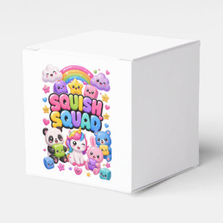 Squish Squad Glitterende Regenboog Panda Eenhoorn Bedankdoosjes