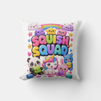 Squish Squad Glitterende Regenboog Panda Eenhoorn Kussen