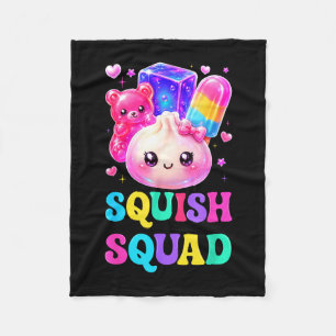 Squish squad schattig kawaii deegbal regenboog sno fleece deken