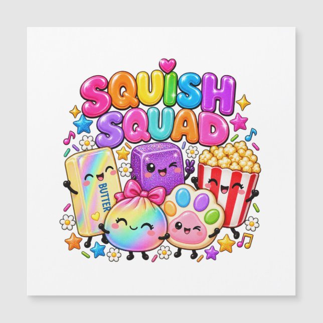 Squish Squad Virale Squishies Popcorn Boter Dumpli (Voorkant)