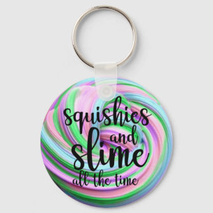 Squishie & Slime pasta Rainbow Swirl Sleutelhanger