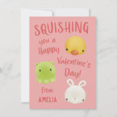 Squishies Kinder Classroom Valentijn Kaart (Voorkant)