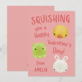 Squishies Kinder Classroom Valentijn Kaart (Voorkant / Achterkant)