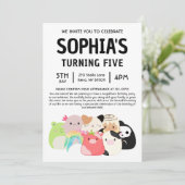 Squishmallow Birthday Party Kaart (Staand voorkant)