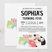 Squishmallow Birthday Party Kaart (Voorkant / Achterkant)