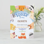 Squishmallow Boy Verjaardag Uitnodiging (Staand voorkant)