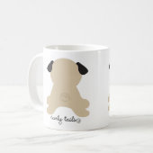 Squishy Face Curly Tails Fawn Pug Mok (Voorkant links)