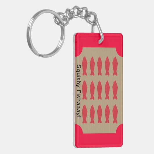 Squishy fish on plaque sleutelhanger (Voorkant Links)