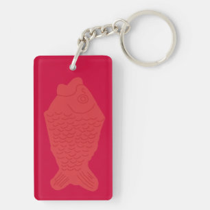 Squishy fish on plaque sleutelhanger