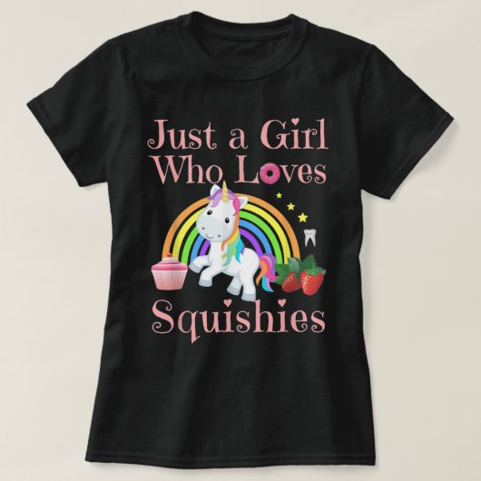 Squishy Kawaii Unicorn, een meisje dat van Squis h T-shirt (Design voorkant)