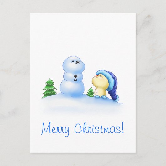 Squishy Littlekins in de sneeuw Feestdagenkaart (Voorkant)