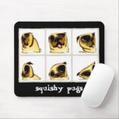 Squishy Pugs Mousepad Muismat (Met muis)