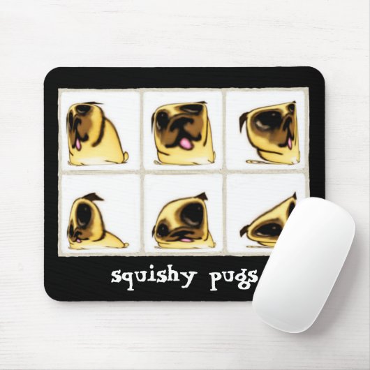 Squishy Pugs Mousepad Muismat (Met muis)