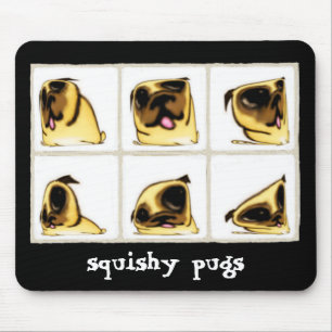 Squishy Pugs Mousepad Muismat