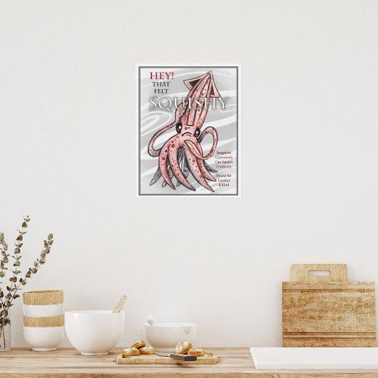 Squishy Squid Motivatie Poster (Keuken)