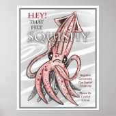 Squishy Squid Motivatie Poster (Voorkant)