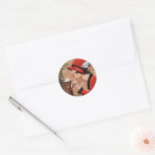 Squisito Cioccolato Italy Chocolate Woman in Red Ronde Sticker (Envelop)