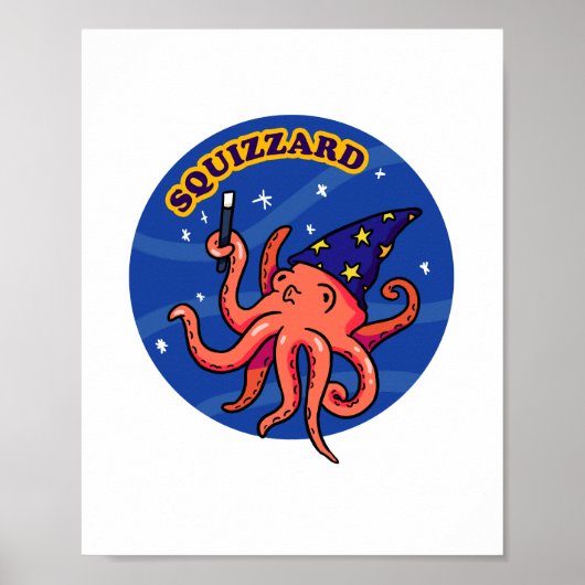 Squizzard Funny Magic Animal Pun Poster (Voorkant)