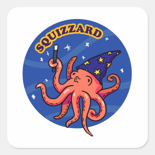 Squizzard Funny Magic Animal Pun Sticker (Voorkant)