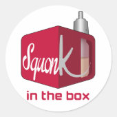 Squonker Box Ronde Sticker (Voorkant)