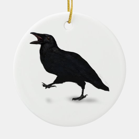 Sqwarking Crow Keramisch Ornament (Voorkant)