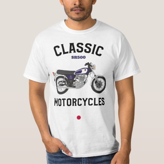 SR500 Biker Japan Motorrad T-shirt (Voorkant)