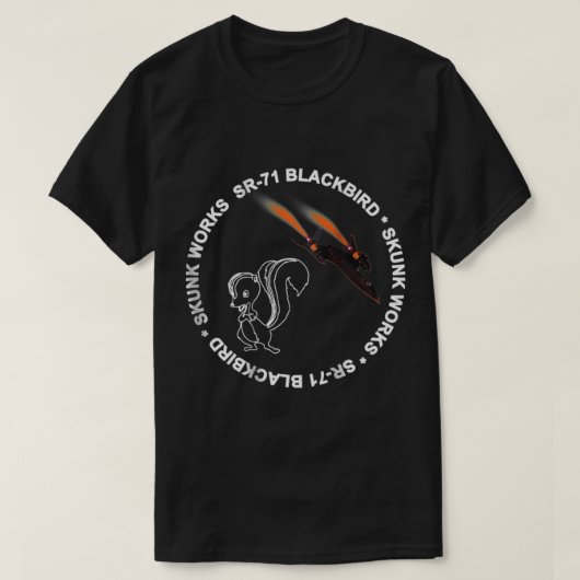 SR71 Blackbird Skunk Works Blackbird T-shirt (Design voorkant)