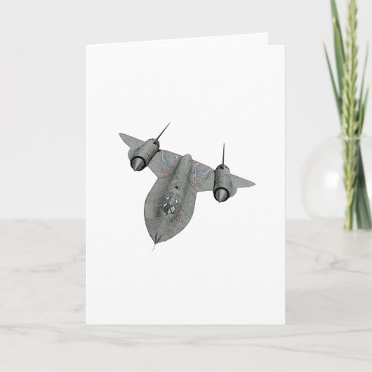 SR71 Blackbird Supersonic Spy vliegtuigtekening Kaart (Voorkant)