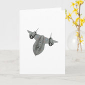 SR71 Blackbird Supersonic Spy vliegtuigtekening Kaart (Gele Bloem)