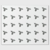 SR71 Blackbird Supersonic Vliegtuig Illustration Cadeaupapier (Vlak)