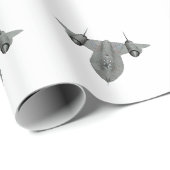 SR71 Blackbird Supersonic Vliegtuig Illustration Cadeaupapier (Rol Hoek)