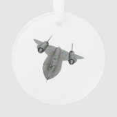 SR71 kerstversiering van Blackbird Illustration Ornament (achterkant)