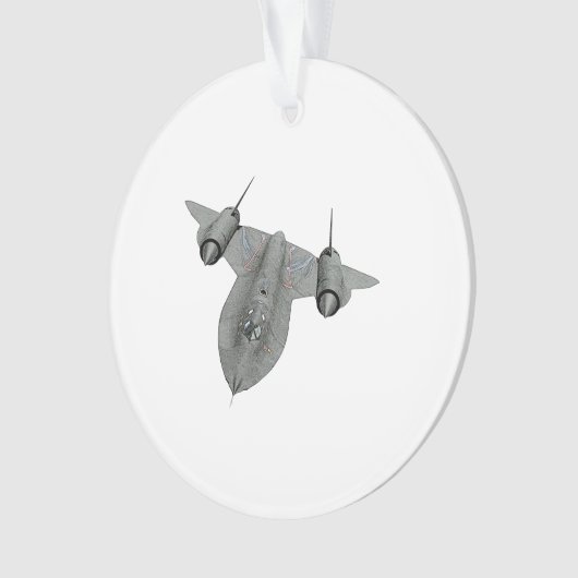 SR71 kerstversiering van Blackbird Illustration Ornament (voorkant)