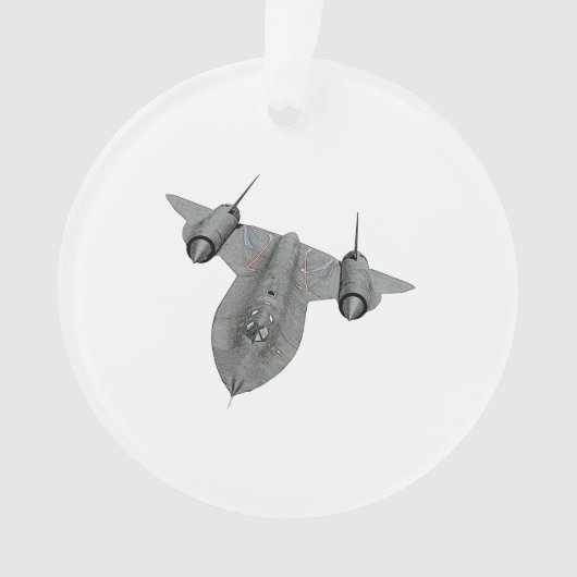 SR71 kerstversiering van Blackbird Illustration Ornament (voorkant)