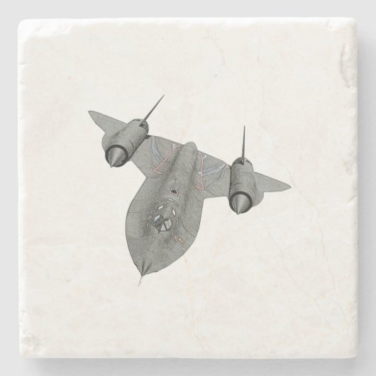 SR71 Zwarte vogel Stenen Onderzetter (Voorkant)