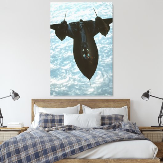 SR-71 BLACKBIRD 32x48 Canvas Afdruk (Insitu (Slaapkamer))