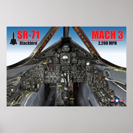 SR-71 BLACKBIRD COCKPIT POSTER (Voorkant)