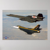 SR-71 BLACKBIRD en F-16XL Poster (Voorkant)