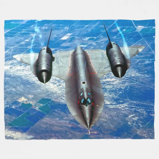 SR-71 BLACKBIRD FLEECE DEKEN (Voorkant (Horizontaal))