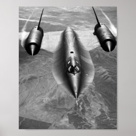 SR-71 Blackbird Flying Over California Poster