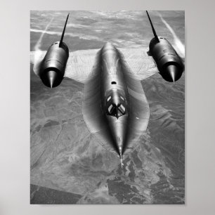 SR-71 Blackbird Flying Over California Poster