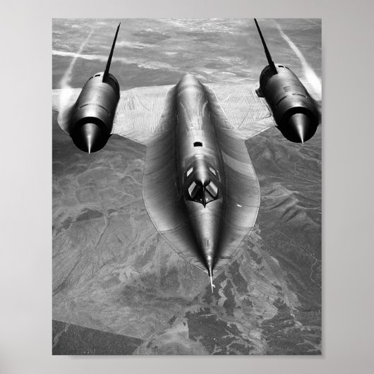 SR-71 Blackbird Flying Over California Poster (Voorkant)