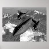 SR-71 Blackbird Flying Poster (Voorkant)