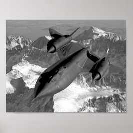 SR-71 Blackbird Flying Poster