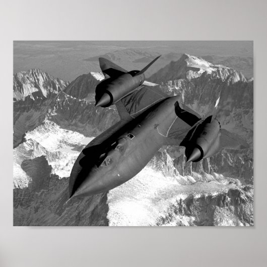 SR-71 Blackbird Flying Poster (Voorkant)